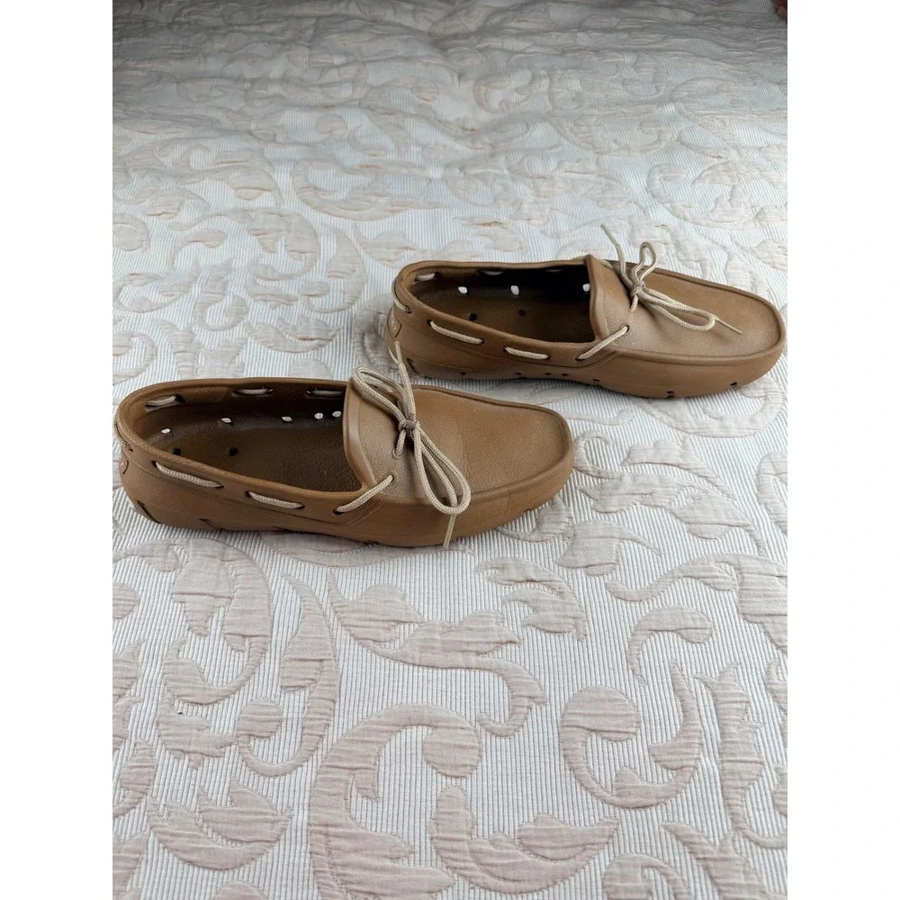Tucket Footwear Mens Tan Waterproof Boat Shoes Deck Loafers Size 8 Made in‎ USA